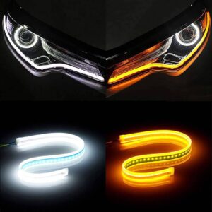 2x Tiras LED Dinámicas para Coche, DRL Intermitente 60cm